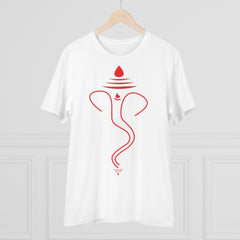 Generic Men's PC Cotton Ganesh Printed T Shirt (Color: White, Thread Count: 180GSM)