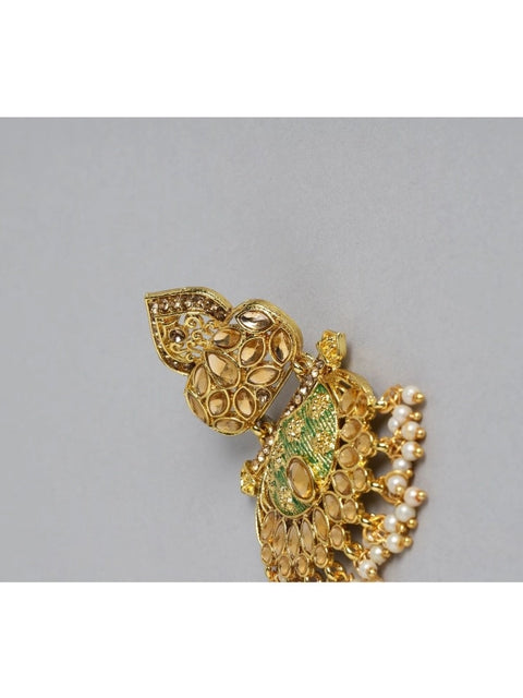 Women's Rose Gold Plated Alloy Earrings (Gold)
