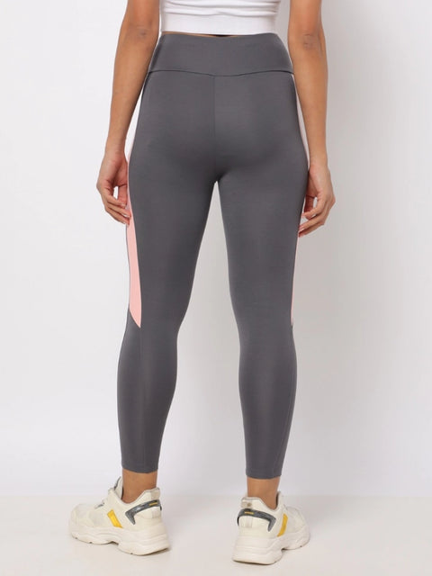 Generic Women's Polyster Solid Sport Leggings (Grey)