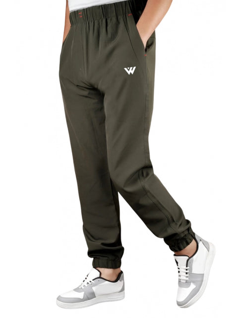 Generic Men's Polyster Solid Track Pant-Lower (Dark Green)