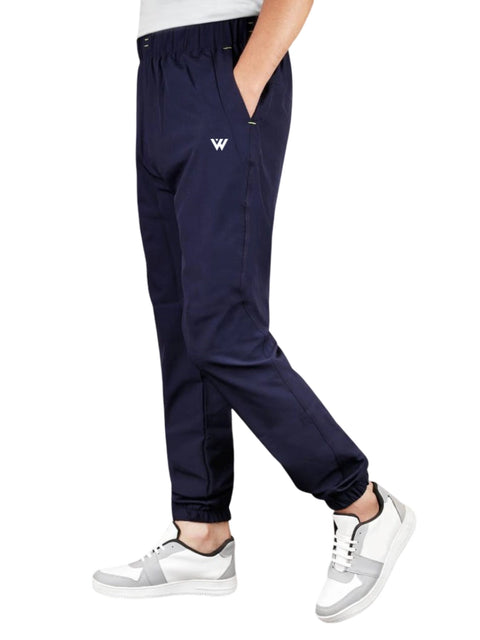 Generic Men's Polyster Solid Track Pant-Lower (Navy Blue)