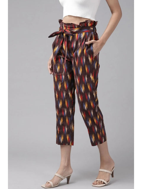 Generic Women's Casual Printed Cotton Trouser Pant (MultiColor)