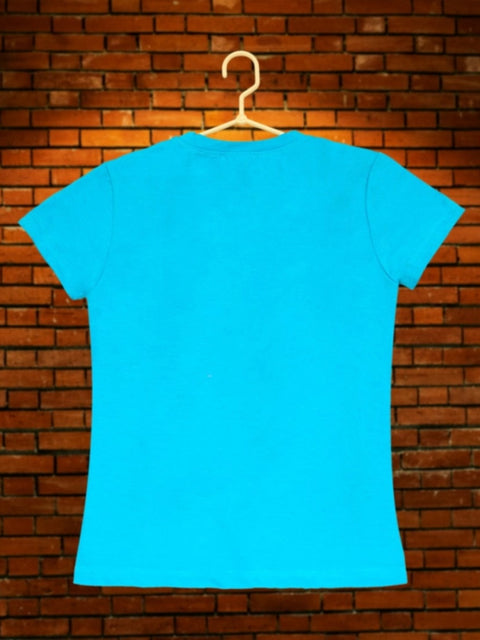 Generic Girl's Casual Short Sleeve Pom Pom Balls Cotton T Shirt (Blue)