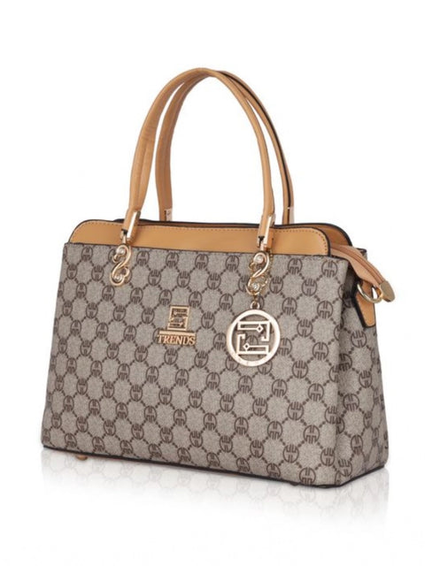 Generic Women's Faux Leather Printed Handbag (Camel)