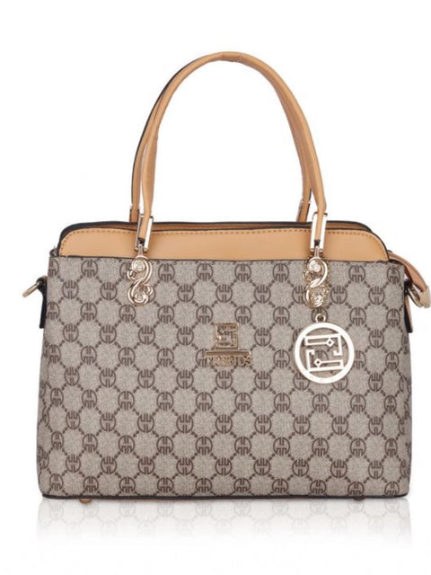 Generic Women's Faux Leather Printed Handbag (Camel)