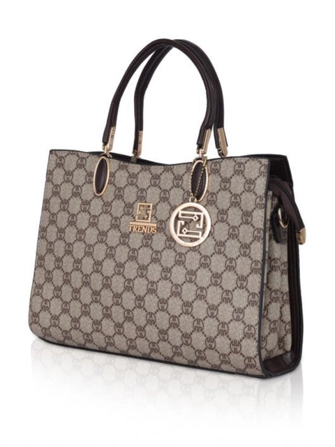 Generic Women's Faux Leather Printed Handbag (Coffee)