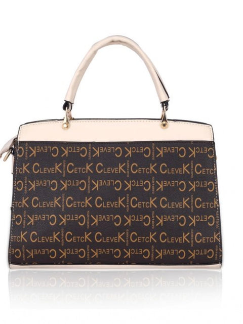Generic Women's Faux Leather Printed Handbag (Beige)
