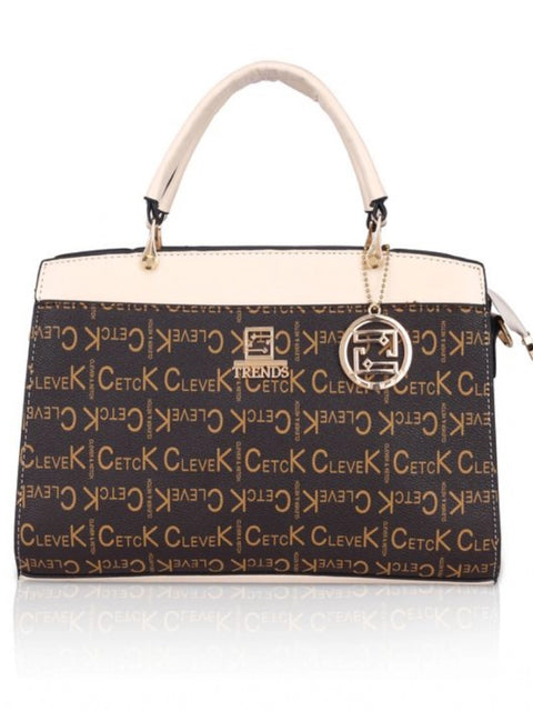Generic Women's Faux Leather Printed Handbag (Beige)