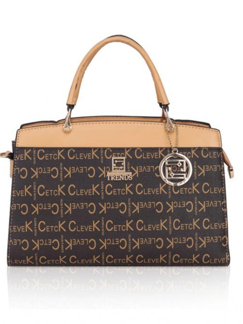 Generic Women's Faux Leather Printed Handbag (Camel)