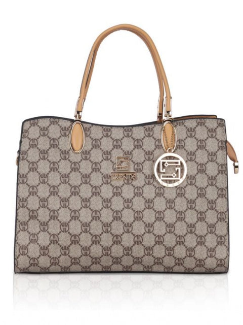 Generic Women's Faux Leather Printed Handbag (Camel)