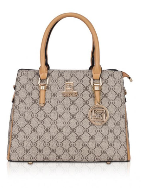 Generic Women's Faux Leather Printed Handbag (Camel)