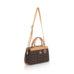Generic Women's Faux Leather Printed Handbag (Camel)