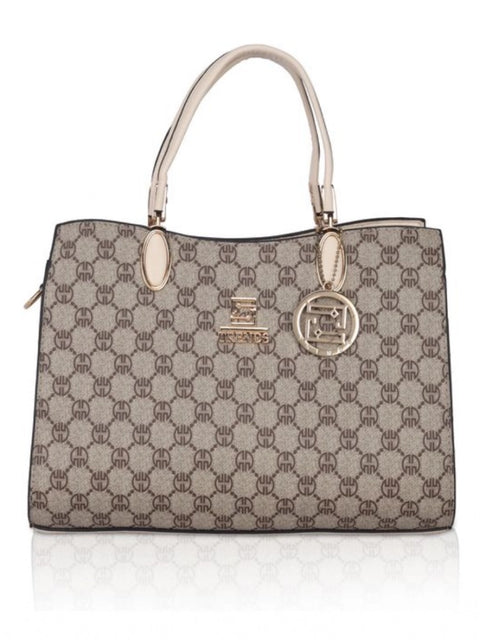 Generic Women's Faux Leather Printed Handbag (Beige)