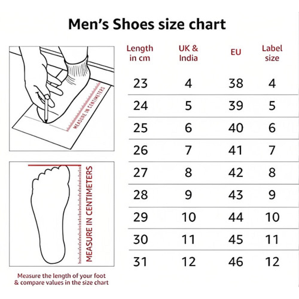 Generic Men's Casual Synthetic Printed Lace-Up Shoes (Black)