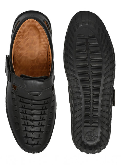 Generic Men's Faux Leather Sandal (Black)