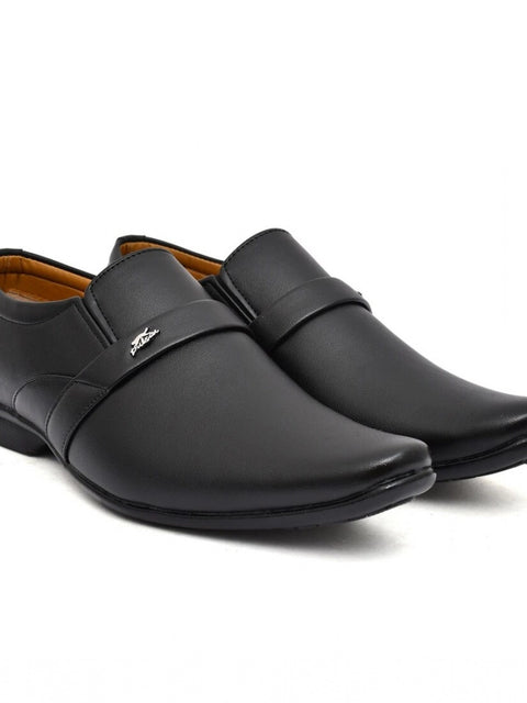 Generic Men's Faux Leather Formal Shoes (Black)