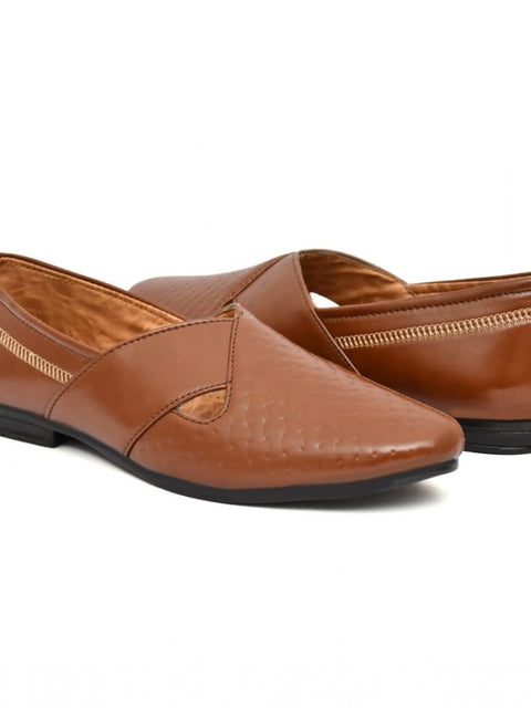 Generic Men's Faux Leather Formal Shoes (Tan)