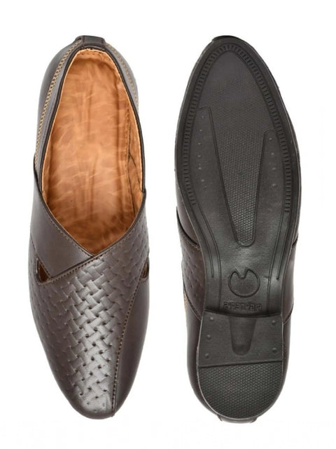 Generic Men's Faux Leather Formal Shoes (Brown)