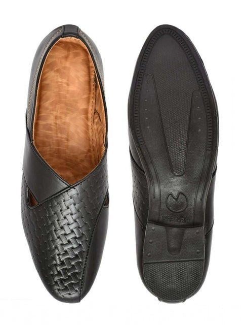 Generic Men's Faux Leather Formal Shoes (Black)