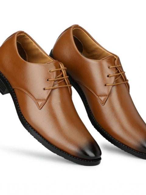 Generic Men's Faux Leather Formal Shoes (Tan)