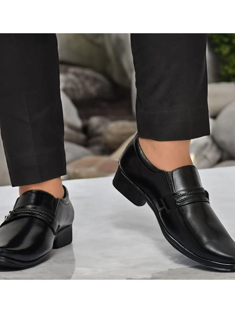Generic Men's Faux Leather Formal Shoes (Black)