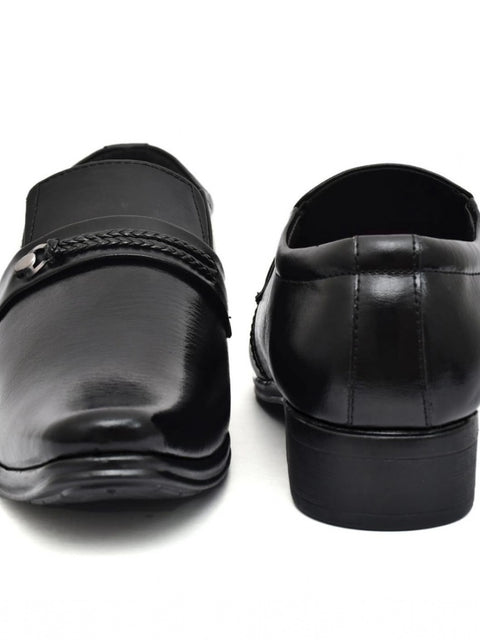 Generic Men's Faux Leather Formal Shoes (Black)