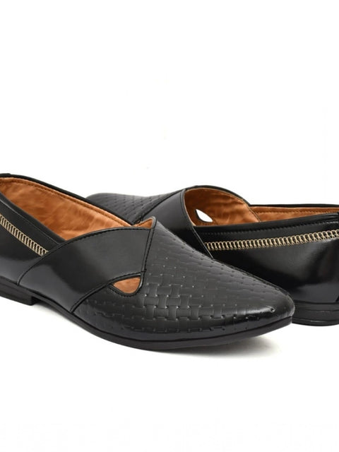 Generic Men's Faux Leather Formal Shoes (Black)