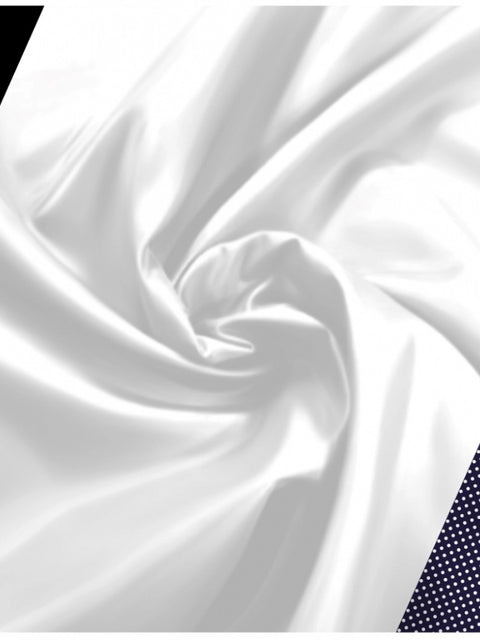 Generic Men's Casual Floral Printed Cotton Blend Unstitched Shirt Fabric 1.6 Mtrs (White-Black)