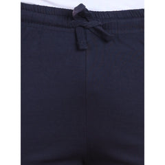 Generic Men's Casual Cotton Striped Above knee Shorts (Navy)