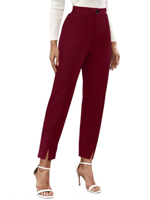 Generic Women's Polyester Solid With Pocket Pant (Maroon)