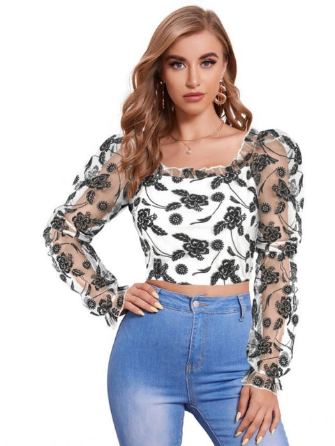 Generic Women's Polyester Solid Full Sleeves Square Collar Top (White)