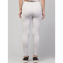 Generic Women's Polyester Solid Ankle Length High-Rise Tights (Light Grey)