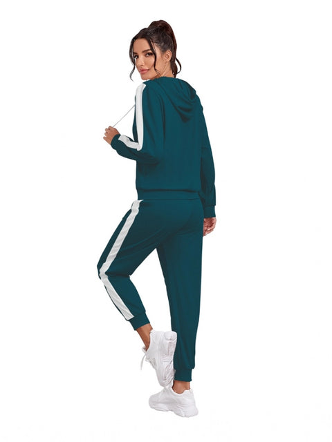 Generic Women's Knitting stretchable Solid Hooded Neck Full Sleeve Track Suit (Morpich)