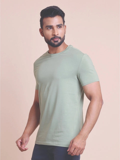 Generic Men's Casual Cotton Solid Half Sleeve Round Neck T-Shirt (Newsage)