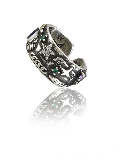 Stainless Steel Imported High-Quality Office Wear Freesize Ring (Silver Plated)
