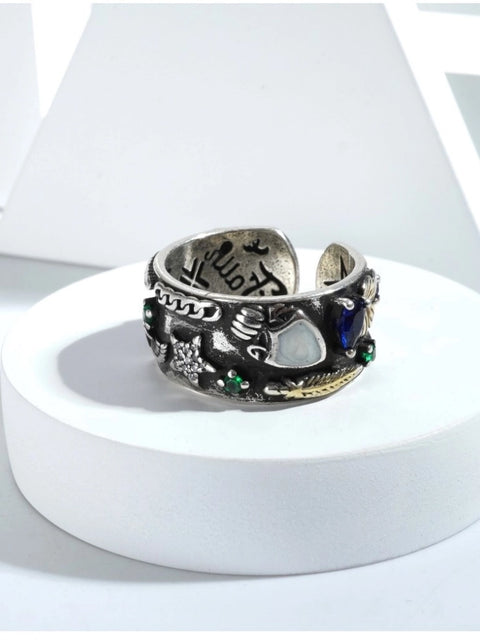 Stainless Steel Imported High-Quality Office Wear Freesize Ring (Silver Plated)