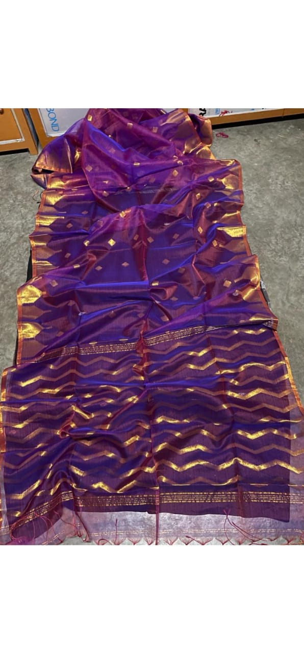EXCLUSIVE PRIMIUM QUALITY COPAR ZORI SIKUAENS MALL COTTON SAREE