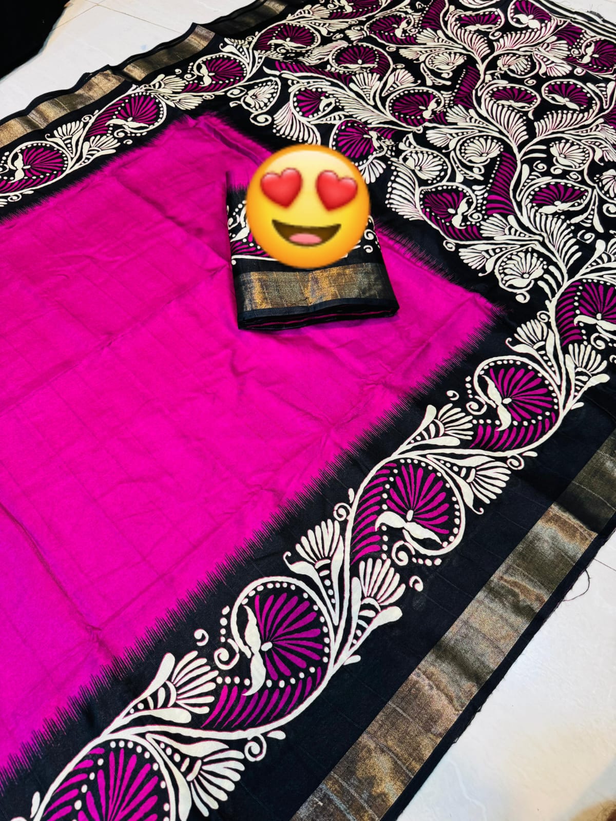 Pure Triple Tone Bishnupuri Swarnachuri Silk saree