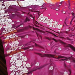 Super soft pure doulton lite weight open border banarasi Silk