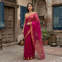 EXCLUSIVE PRIMIUM QUALITY ZORI BEKI MOSLINE BENARASHI SAREE