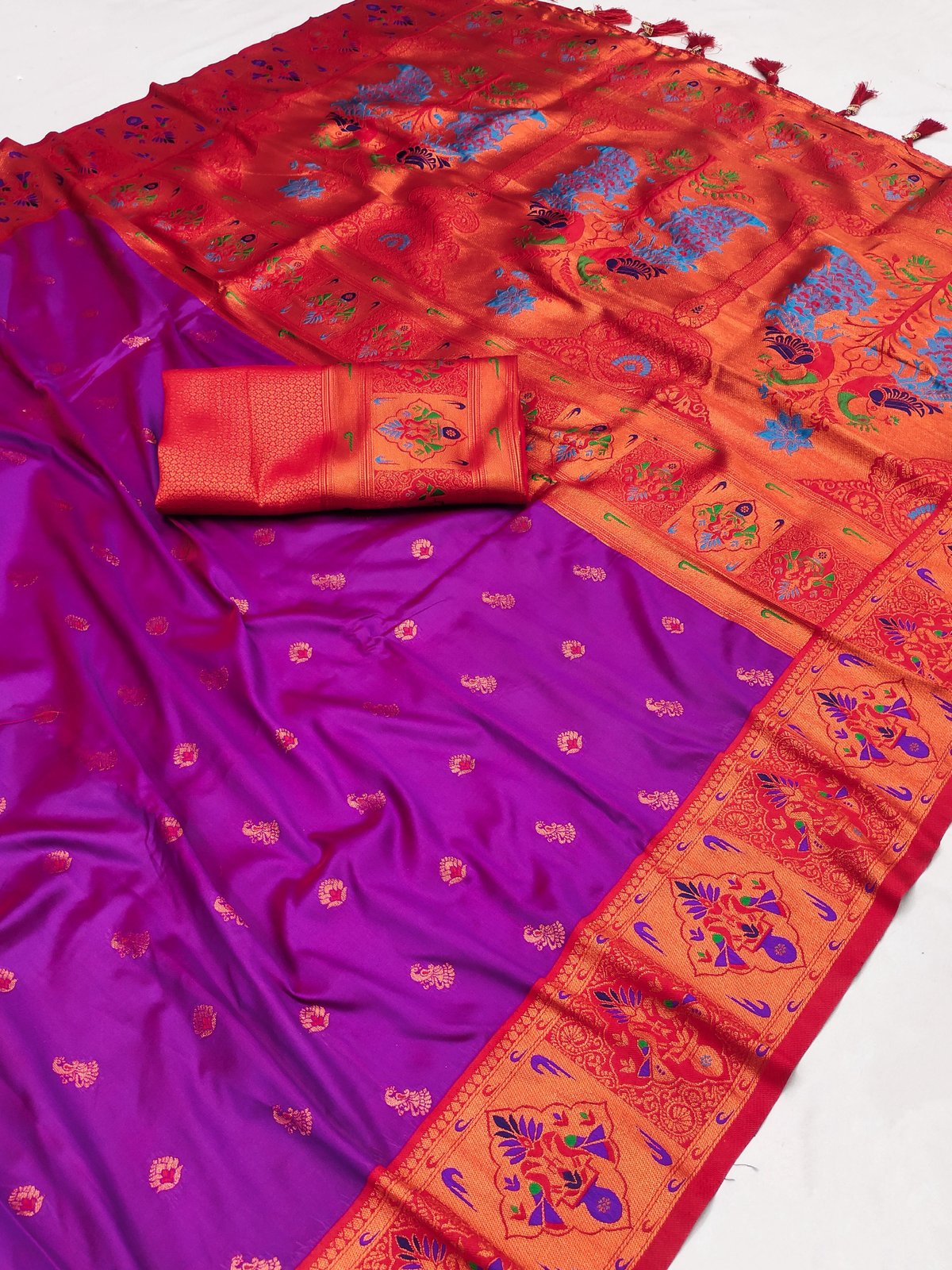 Premium Paithani Silk Party Wear Saree (With Blouse Piece)