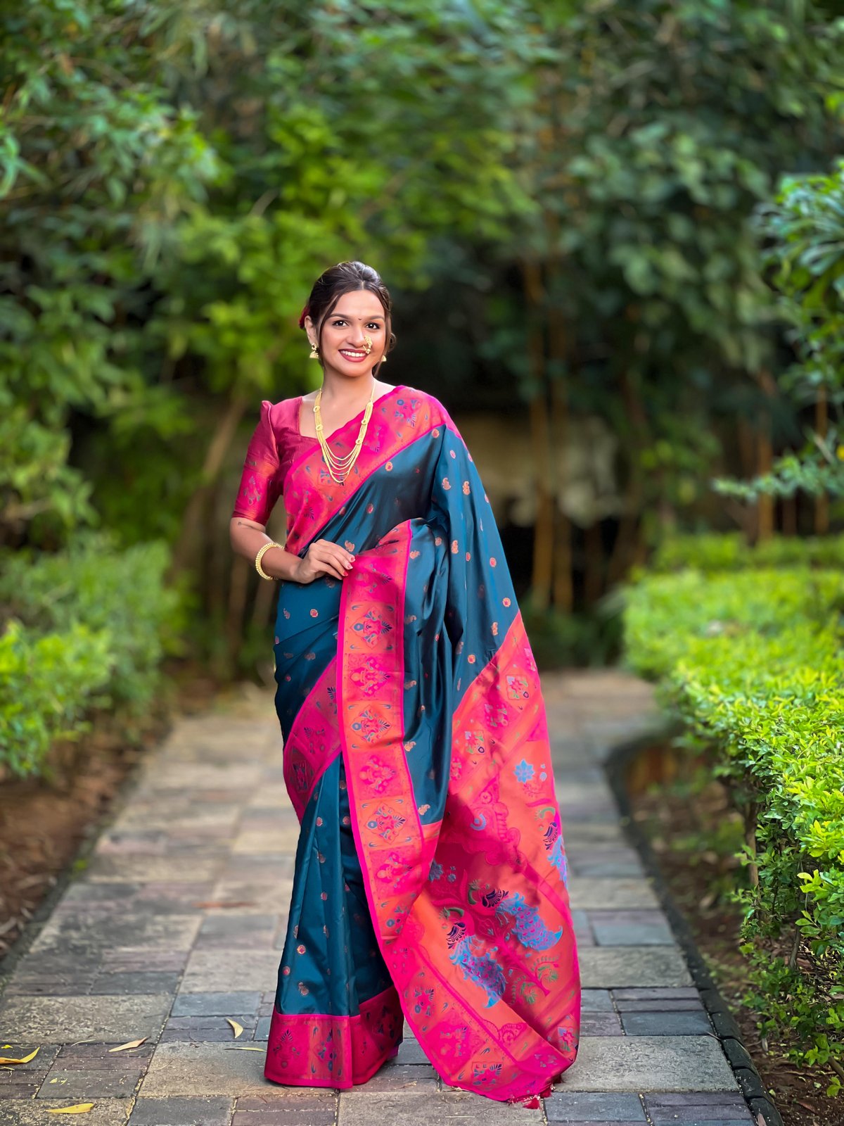 Premium Paithani Silk Party Wear Saree (With Blouse Piece)