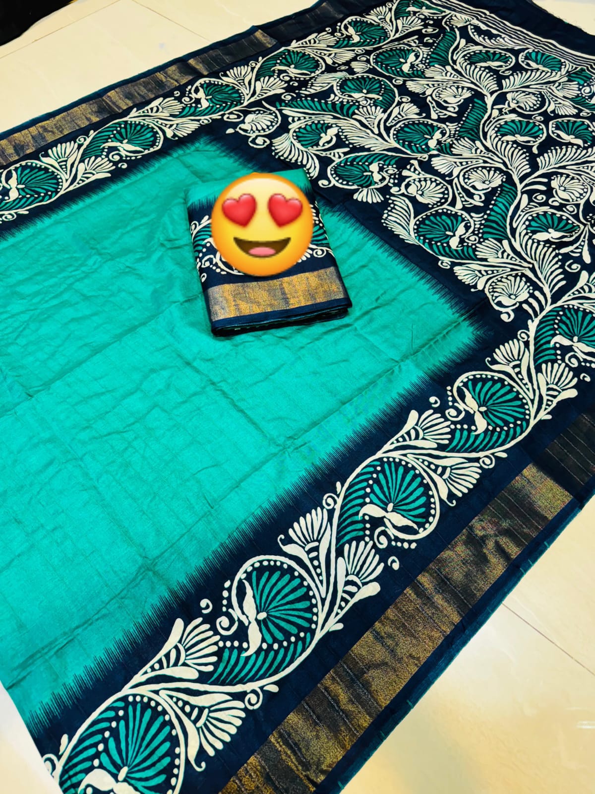 Pure Triple Tone Bishnupuri Swarnachuri Silk saree
