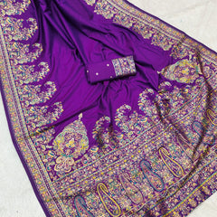 Super soft pure (unique collection) party wear karani pashmina Silk