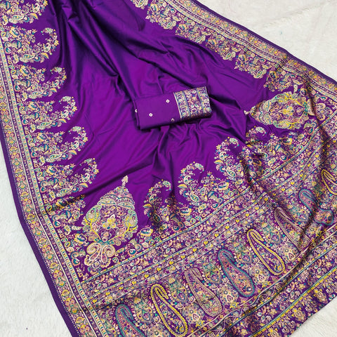 Super soft pure (unique collection) party wear karani pashmina Silk