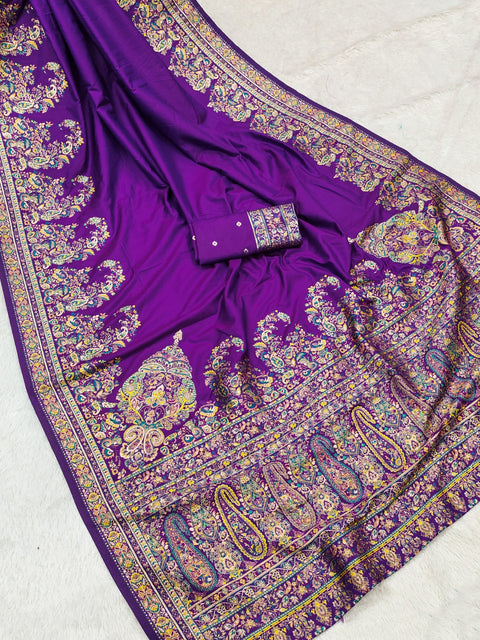 Super soft pure (unique collection) party wear karani pashmina Silk
