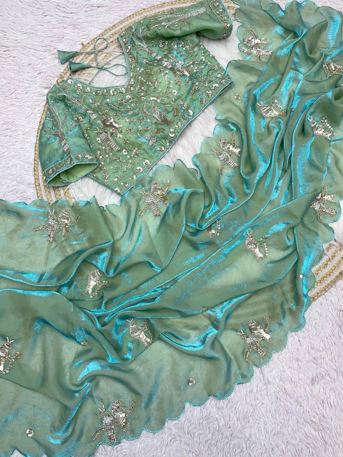 Pure Triple Tone Butter Finish Fandy Jimichu Silk