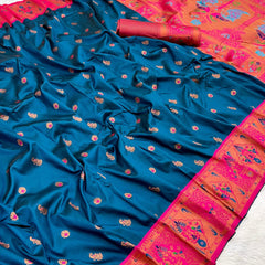 Premium Paithani Silk Party Wear Saree (With Blouse Piece)