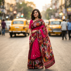 Pure Cotton Hand batick Saree