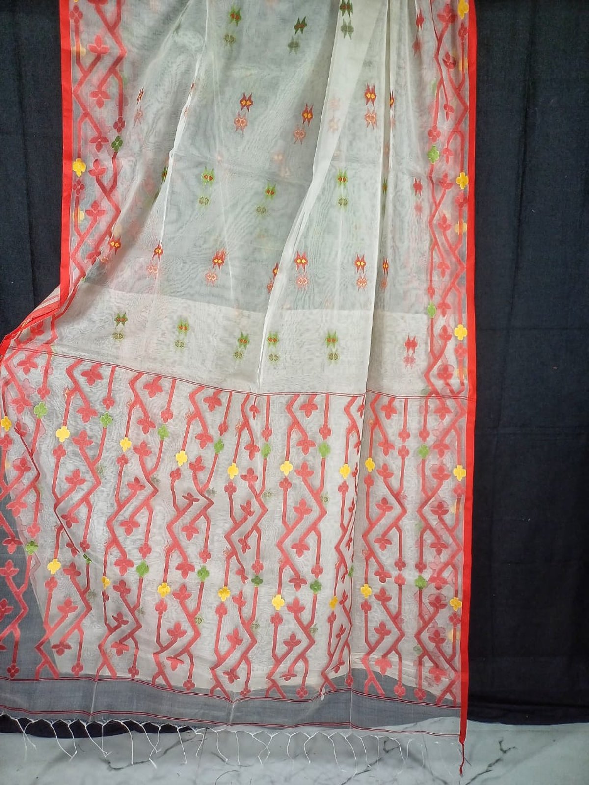 EXCLUSIVE PRIMIUM QUALITY MINA MOSLINE BENARASHI SAREE